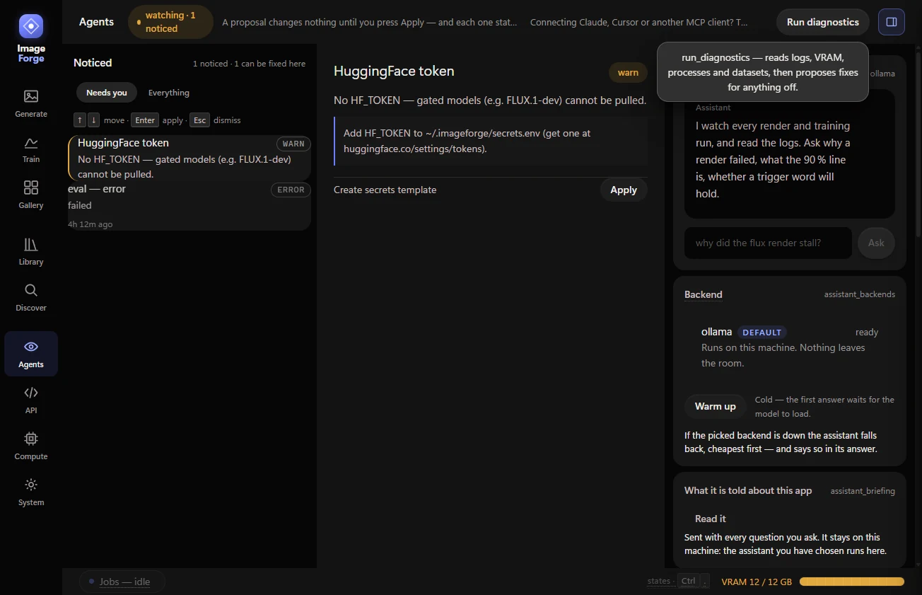ImageForge Agents: the tools an agent can call, and the measured panel