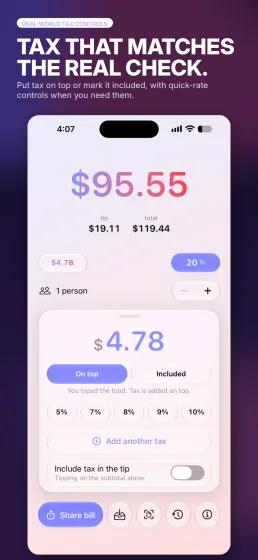 Split & Tip: Easy Tipping, screen 3